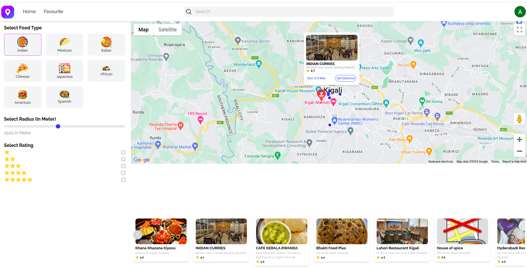 Restaurant Finder project